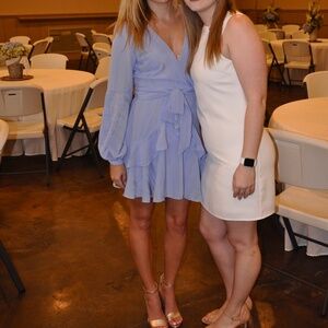 Selfie Leslie Kerry Layered Balloon Sleeve Dress in Lavender. Size S